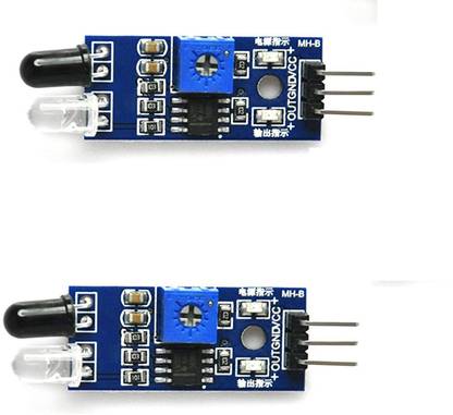 APTECHDEALS IR Infrared Sensor Module Reflective Photoelectric Light Intensity DIY Kit for Arduino UNO (Pack of 2pcs) Security Circuit and Motion Detector Electronic Hobby Kit