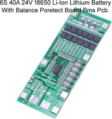 electrolight 6S 40A 24V 18650 Li-Ion Lithium Battery With Balance Poretect Board Bms Pcb. Micro Controller Board Electronic Hobby Kit