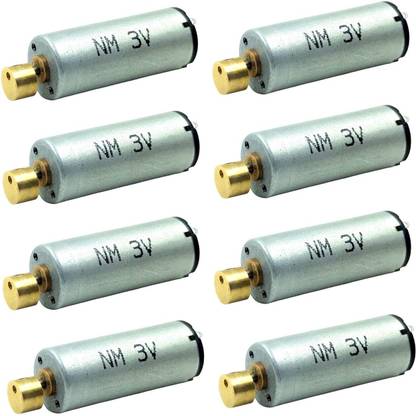 INVENTO 8Pcs 3V - 6V Vibration DC motor N60 mini micro DC Toy Motor 12x30mm 25000 rpm Automotive Electronic Hobby Kit