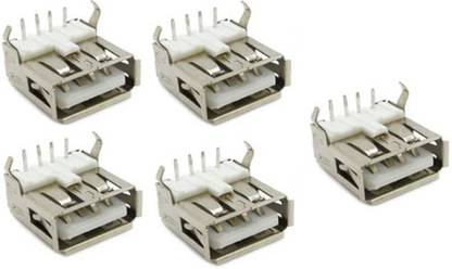 Octo Right Angled Solder A Type USB 2.0 Female 4-Pin PCB Socket Connector Soldering Jack Electronic Components Electronic Hobby Kit
