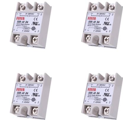 Flyrobo (4 pc) SSR-40DA Solid State Relay Module 3-32VDC/24-380VAC - - Electronic Components Electronic Hobby Kit