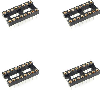 Flyrobo (4 pc) 16 Pin Machine tooled IC Socket (Round IC Base) - - Electronic Components Electronic Hobby Kit