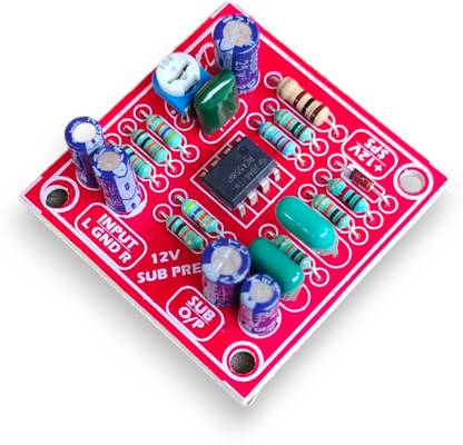 High Tech SUBWOOFER PRE-AMP Board,12V-DC Bass Gain Adjustable Preset Suitable Car-Auto-Van Electronic Components Electronic Hobby Kit