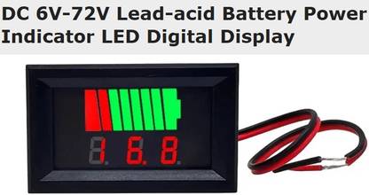 EASTRA QUALITY LED Digital Voltmeter Tester (12V-72V) Battery Capacity Meter Temperature Sensor and Controller Electronic Hobby Kit