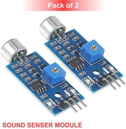 Scienticy Microphone Sound Sensor Module Voice-High Sensitivity Sound Detection(Pack of 2) Electronic Components Electronic Hobby Kit