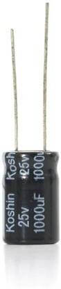 iBAT SOLUTIONS KOSHIN 1000 uF/25 V Radial Electrolytic Capacitor Electronic Components Electronic Hobby Kit