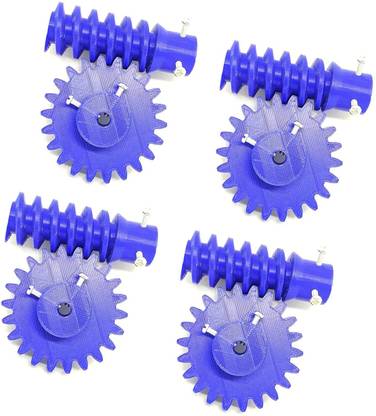 INVENTO 4pcs 3D Printed Plastic 6 Teeth Worm Gear+22 Teeth Spur Gear 6mm hole Automotive Electronic Hobby Kit