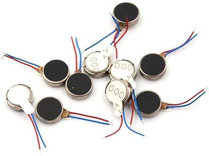 INVENTO 10pcs Coin Vibration Motor 1V to 6V 10x3mm Round Micro Vibration Motor Automotive Electronic Hobby Kit