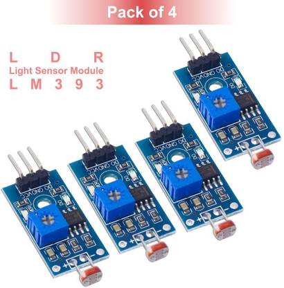 Scienticy LM393 Optical Photosensitive Digital LDR Sensor Module 3 Pin (Pack of 4) Electronic Components Electronic Hobby Kit