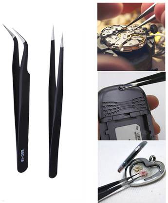 Crafts Haveli Networking Tool Kit Combo Anti Static Tweezer 2pc & RJ45 Network Tester Power Supply Electronic Hobby Kit