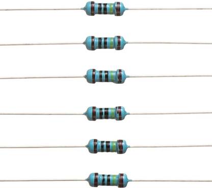 BOJACK 1M Ohm Resistors 1/4 W ±1% Metal Film 1000K Ohm (Pack of 200 Pcs) Fixed Resistor