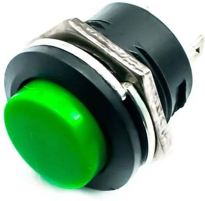 Flyrobo R13-507 16MM Self-reset Button Switch - Green - - Electronic Components Electronic Hobby Kit