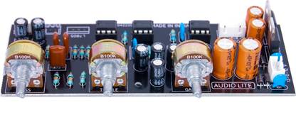 AUDIO LITE JRC4558 Stereo Bass Treble board with high Gain for amplifier(Active) Sound Recorder and Sound Circuit Electronic Hobby Kit