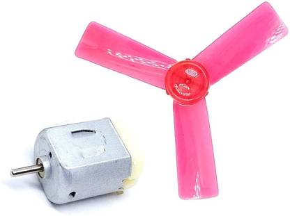 INVENTO 1Pcs 3V-6V DC Toy Hobby DC Motor 20x15x25mm+5 inch 3 Blade Fan Propeller Automotive Electronic Hobby Kit