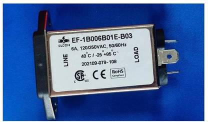 iBAT SOLUTIONS 1PCS EMI FILTER 6A ELCOM AC 250V RFI single phase Electronic Components Electronic Hobby Kit