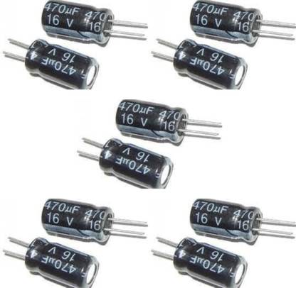 R&D 470uF/16V Electrolytic Capacitor – Pack Of 10 Electronic Components Electronic Hobby Kit