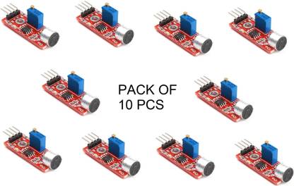HouseOfCommon PACK OF 10 Sound Sensor Module for boards compatible with Arduino Electronic Components Electronic Hobby Kit