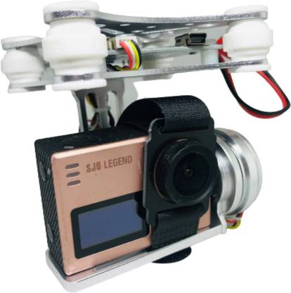 Flyrobo 2-Axis Brushless Drone Camera Gimbal with Controller - Silver Electronic Components Electronic Hobby Kit