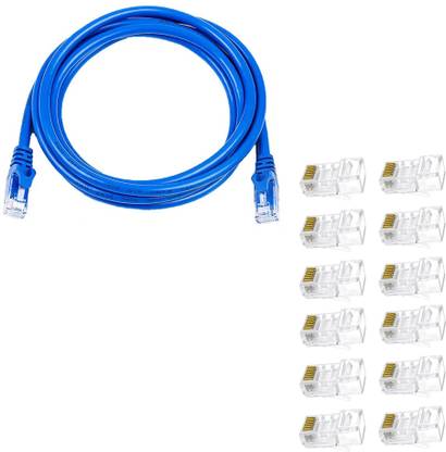 Crafts Haveli Networking Tool Kit Combo 1Mtr LAN Patch Cable & RJ 45 Connector 12pc Power Supply Electronic Hobby Kit