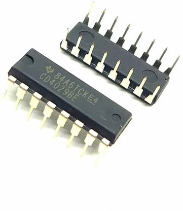 INVENTO 2Pcs CD4029BE 4029 IC Logic IC Binary/BCD Up/Down Counter, 11 MHz Automotive Electronic Hobby Kit