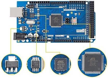 High Clouds Arduino MEGA R3 Board ATmega 2560 with USB Cable Micro Controller Board Electronic Hobby Kit