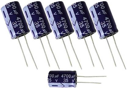 ELPH 20 Pcs 4700uf 35V Electrolytic Capacitor 4700 Micro Farad 35 Volt Condenser Electronic Components Electronic Hobby Kit
