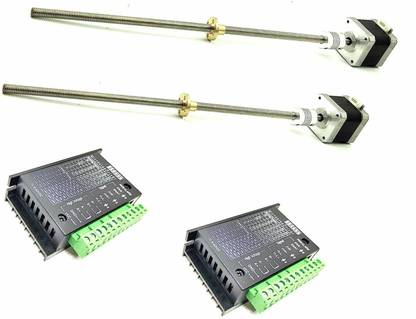 INVENTO 2pcs TB6600 Stepper Driver+Nema 17 4.2 Kg-cm Stepper Motor+Flexible +0.15 mtr M8 Automotive Electronic Hobby Kit