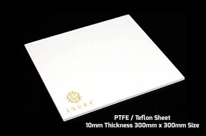 EXUBE PTFE / Teflon Sheet 10mm Thickness 300mm x 300mm Size Electronic Components Electronic Hobby Kit