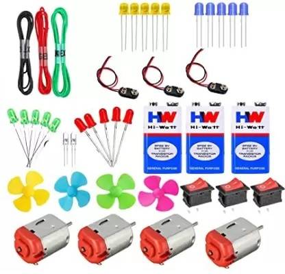 VRBS Dc Motor with Propeller 9v Battery Snap Mini Rocker Switch SCHOOL Educational Electronic Hobby Kit