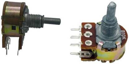 iBAT SOLUTIONS 2PCS ELCON B 22K OHM DUAL potentiometer Rotary POT WITH METAL SHAFT Electronic Components Electronic Hobby Kit