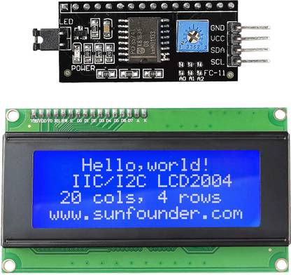 Technical hut LCD 20x4 2004 Display with I2C Module Educational Electronic Hobby Kit