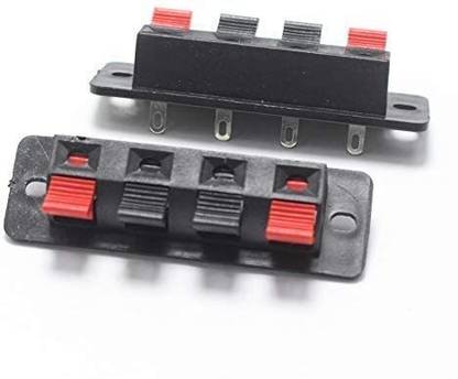 Prowans pin Speaker Socket 2 Terminal Push Cable Clip Stereo Speaker Socket Connector Electronic Components Electronic Hobby Kit