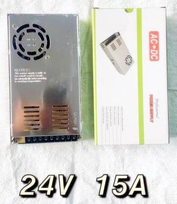 BALRAMA 24 Volt 15 Amp Metal Body Power Supply AC to DC Adapter Transformer 24v 15a 360w LED Driver