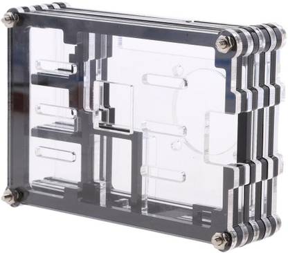 Calandis 9 Acrylic Panels PC Protective Case Cover Raspberry Pi2 PI3 Model B+ Black Electronic Components Electronic Hobby Kit