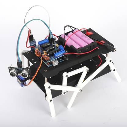 AM ROBOTICS 6 Leg Mechanical Walking Bluetooth and Obstacle Avoiding 2 in 1 Robot DIY Kit Educational Electronic Hobby Kit