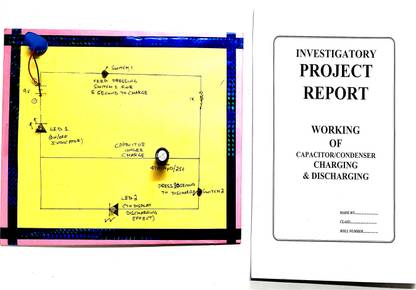 ONTEX ELECTRONICS Charging and Discharging of Capacitor Condenser Physics Project with Report Educational Electronic Hobby Kit