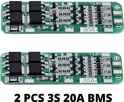 Ekronix BMS 3S 20A 11.1V 12.6V 18650 Li-ion Lithium Battery(Pack of 2) Micro Controller Board Electronic Hobby Kit