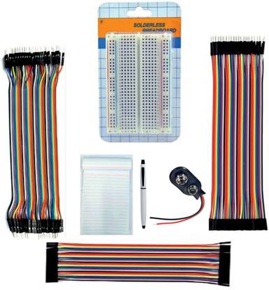 ONTEX ELECTRONICS Solderless Breadboard 400 Point+HQ 90 Pc Jumper Wire(M-M,M-F,F-F) Hobby Kit Electronic Components Electronic Hobby Kit