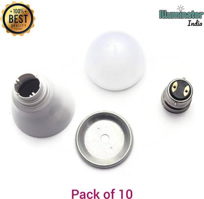 Illuminator Pack of 10 - 9W LED bulb Aluminium housing with B22 Caps Light Electronic Hobby Kit