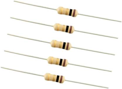 INVENTO 10Pcs 1Ohm Carbon Film Resistor 1/4W Resistance 0.25Watt 250mW 5%Toleance Automotive Electronic Hobby Kit