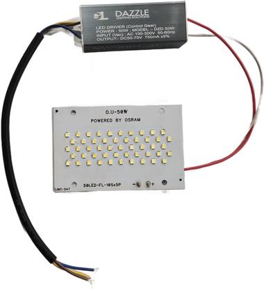 DAZZLE 50 WATT FLOOD LIGHT PCB WITH DRIVER LED Module Electronic Hobby Kit