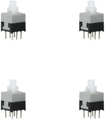 Flyrobo (4 pc) 6 Pin Square Tactile Push Button Switch - 5.8mmx5.8mm siz - Electronic Components Electronic Hobby Kit