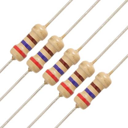 INSIGNIA LABS 100K Ohm Resistor (25Pcs) - 100k Ohm 1/4w (0.25 Watt) ±5% Tolerance Electronic Components Electronic Hobby Kit