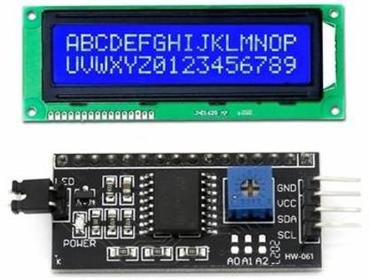 GND sales LCD1602 Display Screen Module 16X2 Character Serial Blue Backlight LCD Module Display Lights Electronic Hobby Kit