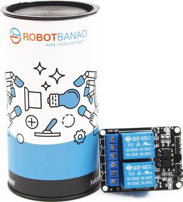 Robotbanao 2 Channel DC 5V Relay Module for Arduino, Micro Controller Board Electronic Hobby Kit