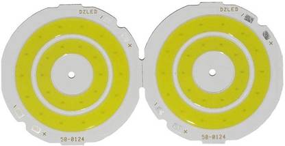 SYMFONIA 4 Volt DC Round COB LED Light 8 watt DC Led Bulb Raw Material White(PACK OF 2) Light Electronic Hobby Kit