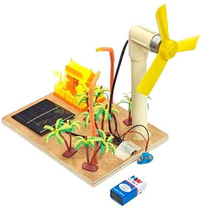 DIYtronics Wind Mill Solar Panel Science Working Smart City Model Project Electronic Components Electronic Hobby Kit