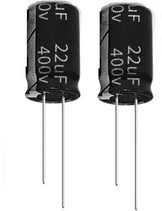 RISARYA SET OF 2PCS OF 22UF/400V ELECTROLYTIC CAPACITOR Electronic Components Electronic Hobby Kit