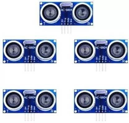TES-EV 5 Pcs Ultrasonic Sensor Module HC-SR-04 (Pack of 5) Micro Controller Board Electronic Hobby Kit