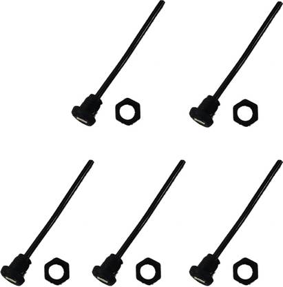 Steko (5 Pieces) Micro USB V8 Female Panel Mount Connector With NUT & Moulded Wire Electronic Components Electronic Hobby Kit